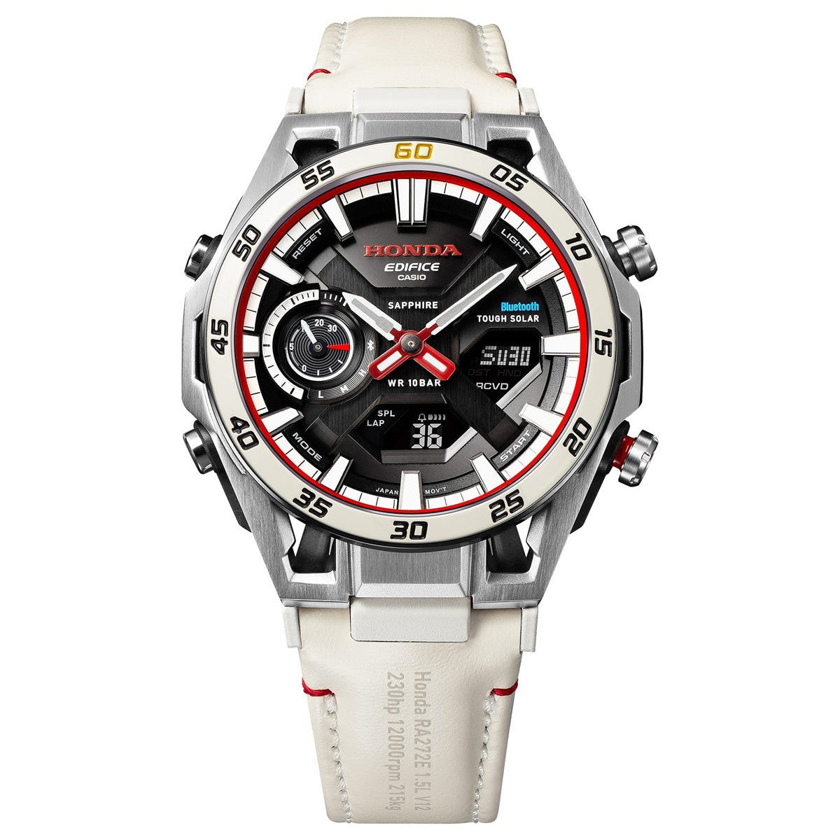 カシオ エディフィス CASIO EDIFICE Honda F1初優勝60周年記念 コラボ 限定 ソーラー 腕時計 メンズ チャンピオンシップホワイト ECB-2300HR-1AJR【2026 新作】
