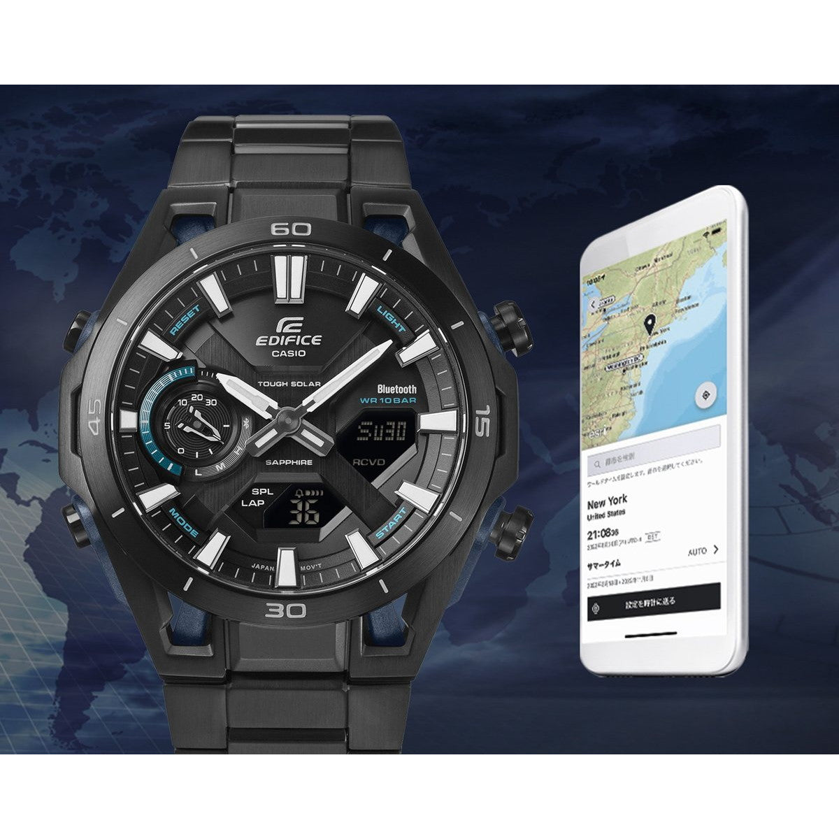 カシオ エディフィス CASIO EDIFICE SOSPENSIONE ソーラー 腕時計 メンズ タフソーラー クロノグラフ ECB-2300YDC-1AJF【2025 新作】
