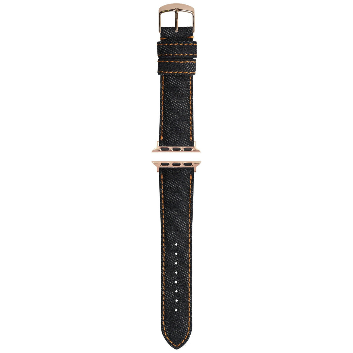マネッタ ディ メーラ Manetta di mela アップルウォッチ Apple Watch 替えバンド ベルト メンズ レディース 岡山デニム 24mm ノンウォッシュ オレンジステッチ/ゴールド EDA-IOG24