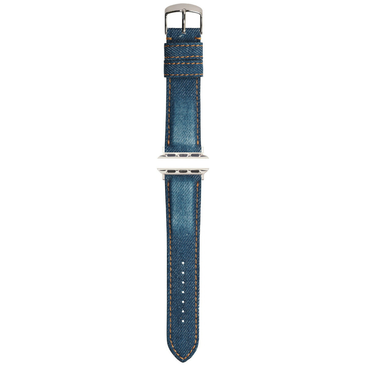 マネッタ ディ メーラ Manetta di mela アップルウォッチ Apple Watch 替えバンド ベルト メンズ レディース 岡山デニム 24mm クラッシュ オレンジステッチ/ブラック EDCA-IOA24