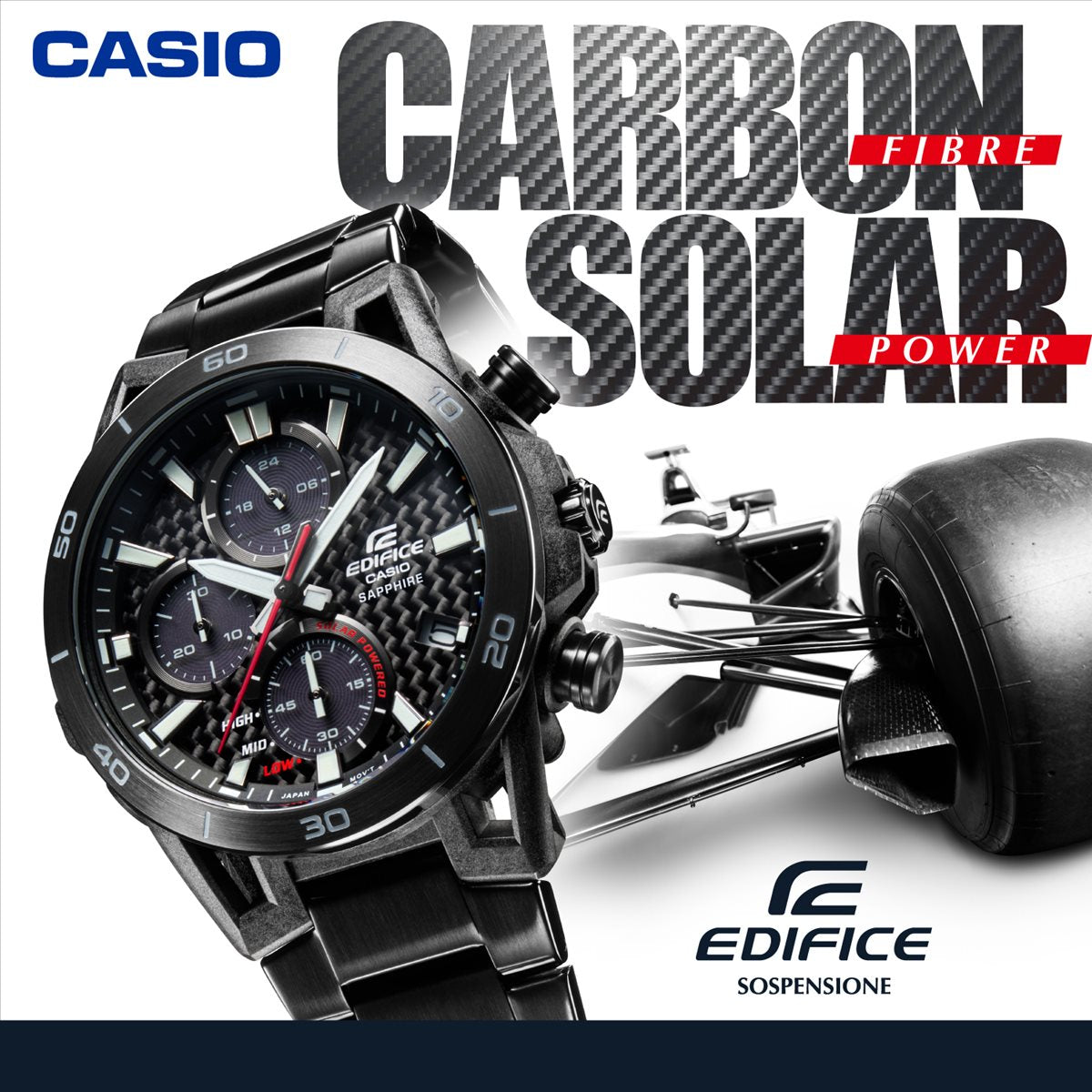 カシオ エディフィス CASIO EDIFICE SOSPENSIONE ソーラー 腕時計 メンズ タフソーラー クロノグラフ EFS-S640PB-1AJF サスペンションアームデザイン【2024 新作】