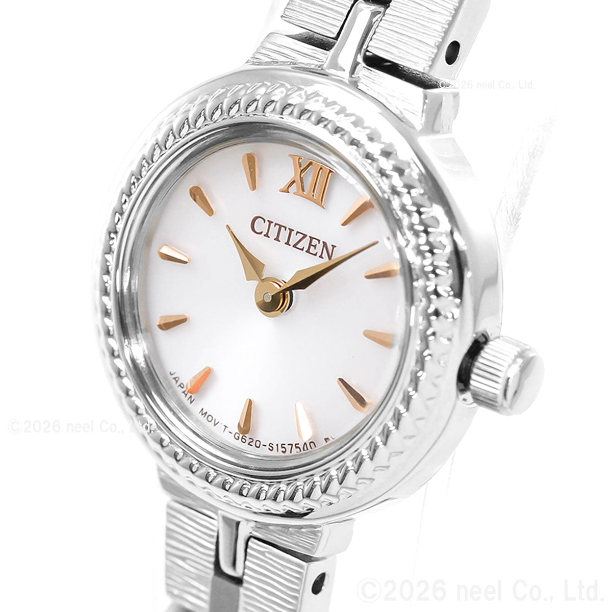 シチズン キー CITIZEN Kii: エコドライブ ソーラー 腕時計 レディース ラウンドメタルブレス EG2981-57A