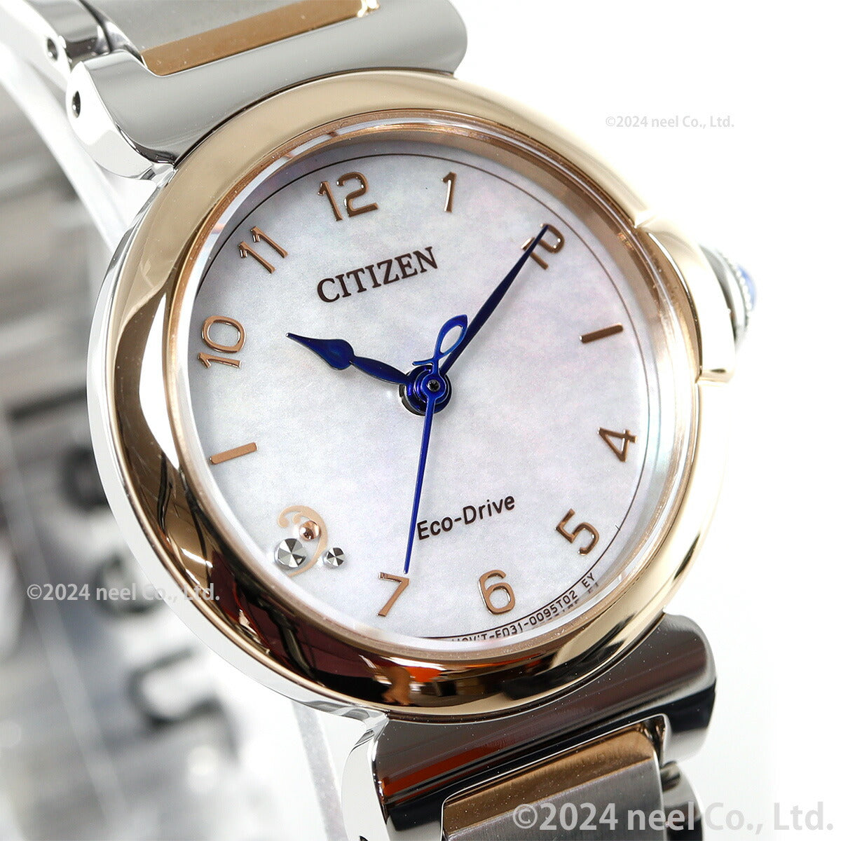 シチズン エル CITIZEN L エコドライブ 腕時計 レディース EM1136-87D 白蝶貝文字板 ROUND Collection スズラン モチーフ【2024 新作】