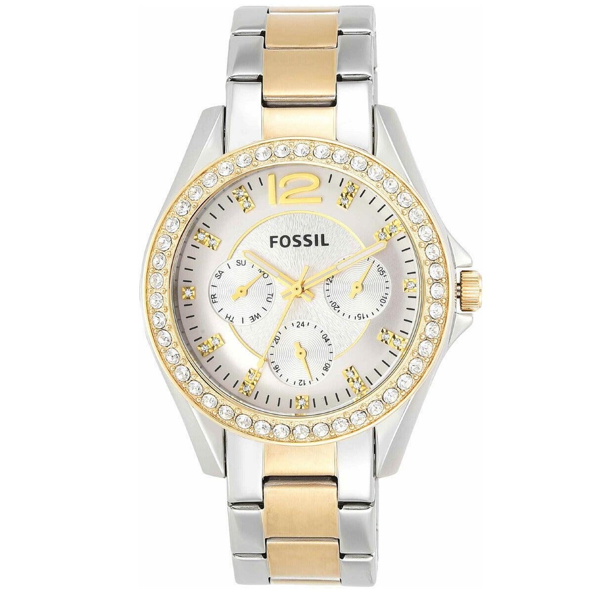 フォッシル FOSSIL 腕時計 レディース RILEY マルチファンクション ツートーンステンレススチールウォッチ ES3204