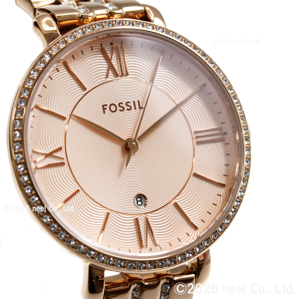 フォッシル FOSSIL 腕時計 レディース JACQUELINE 三針 ローズゴールドトーン ステンレススチールウォッチ ES3546
