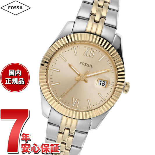 フォッシル FOSSIL 腕時計 レディース SCARLETTE MINI 三針デイト ツートーン ステンレススチールウォッチ ES4949