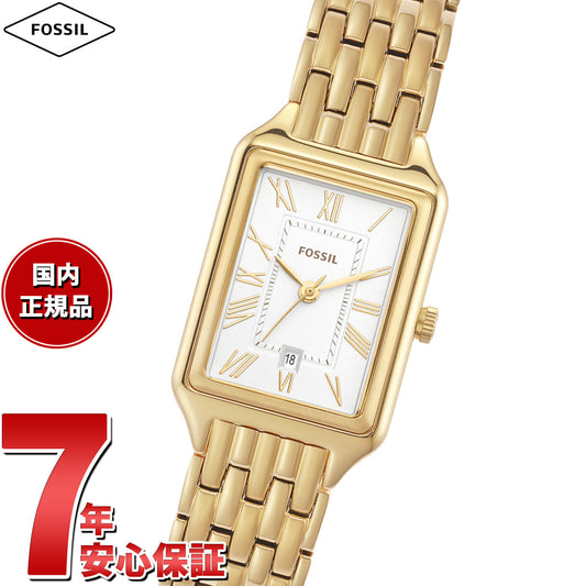 フォッシル FOSSIL 腕時計 レディース RAQUEL 三針デイト ゴールドトーン ステンレススチールウォッチ ES5220