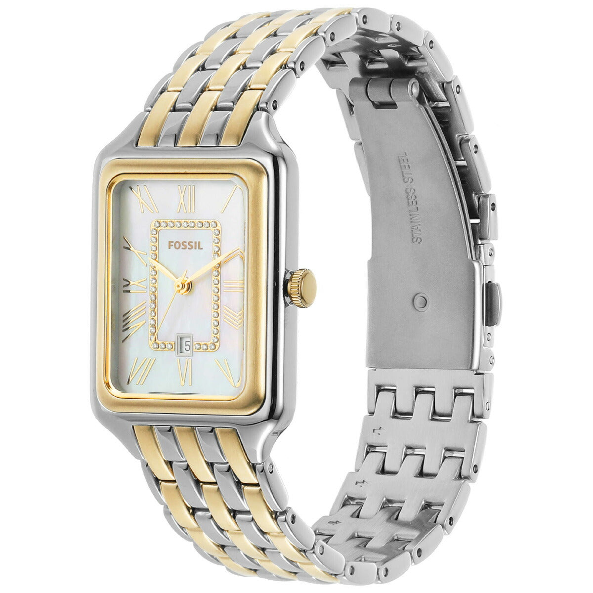 フォッシル FOSSIL 腕時計 レディース RAQUEL 三針デイト ツートーン ステンレススチールウォッチ ES5305