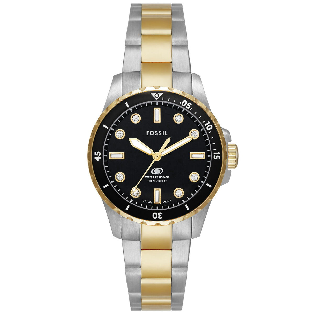 フォッシル FOSSIL 腕時計 レディース ダイバーズウォッチ BLUE DIVE 三針 ツートーン ステンレススチールウォッチ ES5349