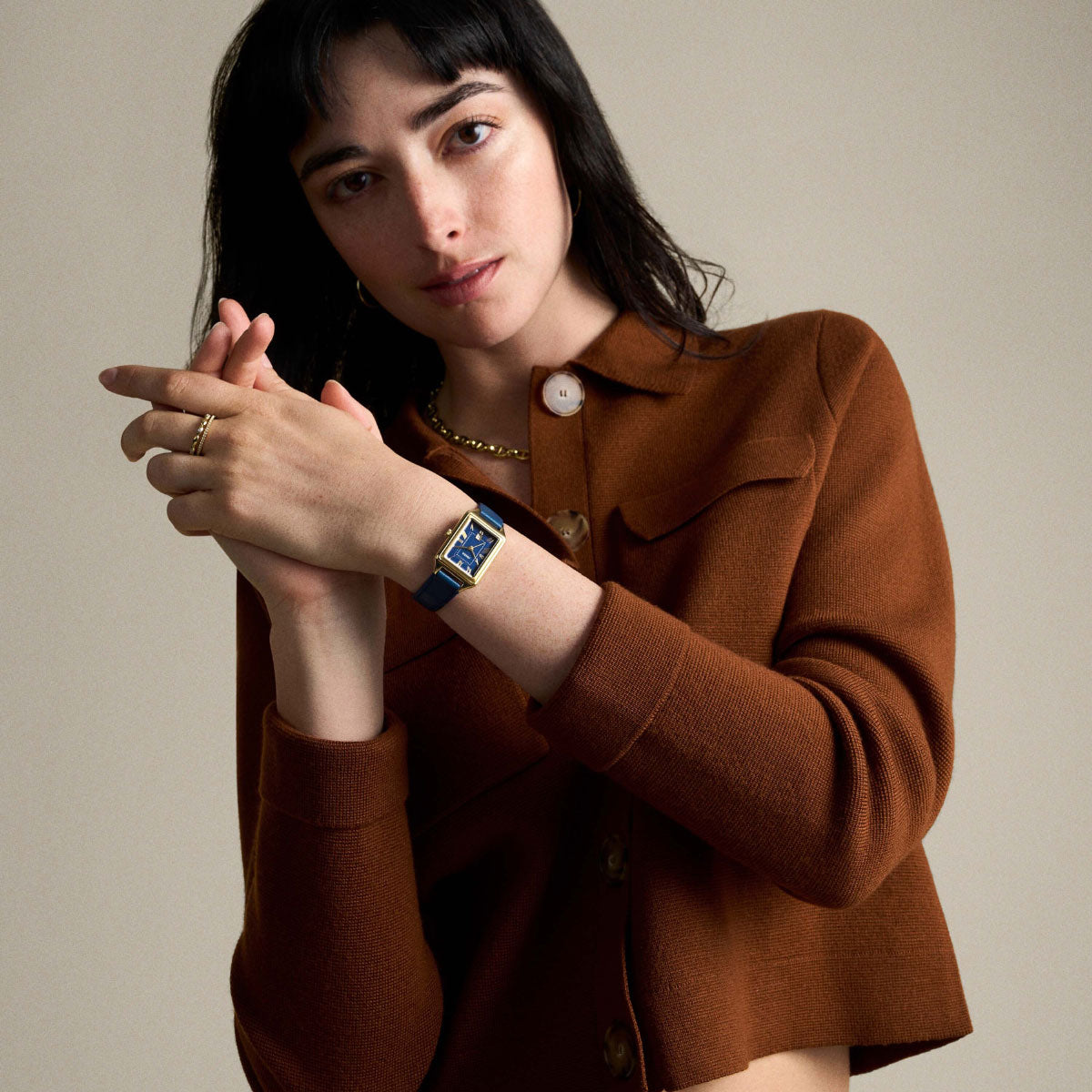 フォッシル FOSSIL 腕時計 レディース RAQUEL 三針デイト ネイビークロコ LiteHide レザーウォッチ ES5365