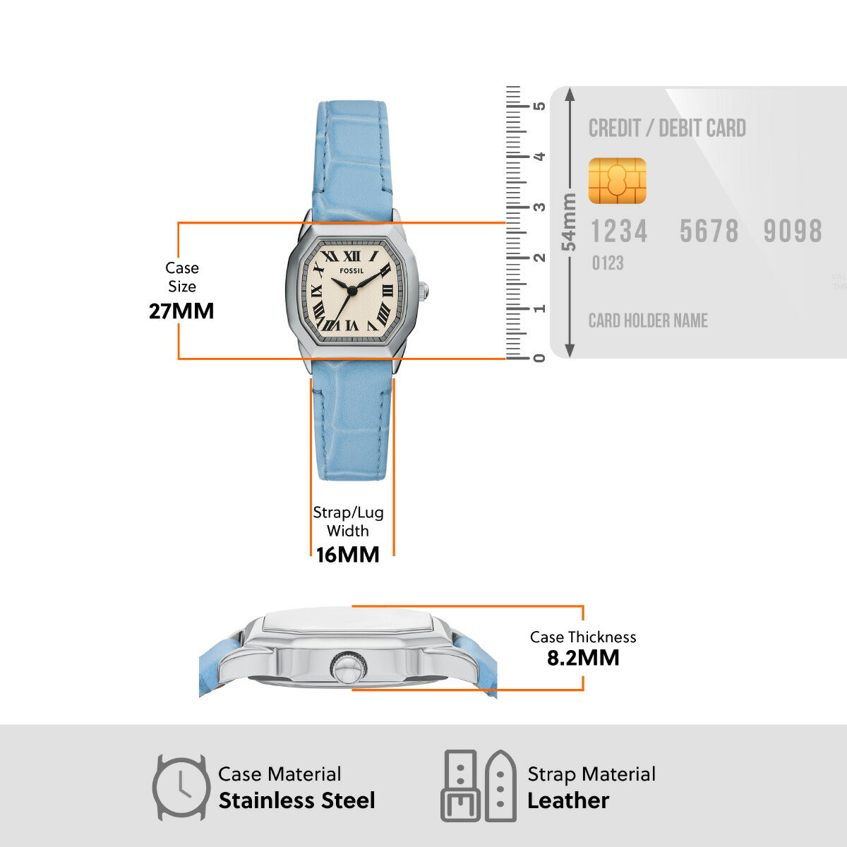 フォッシル FOSSIL 腕時計 レディース HARLOW 三針 ステンレススチールウォッチ ES5405