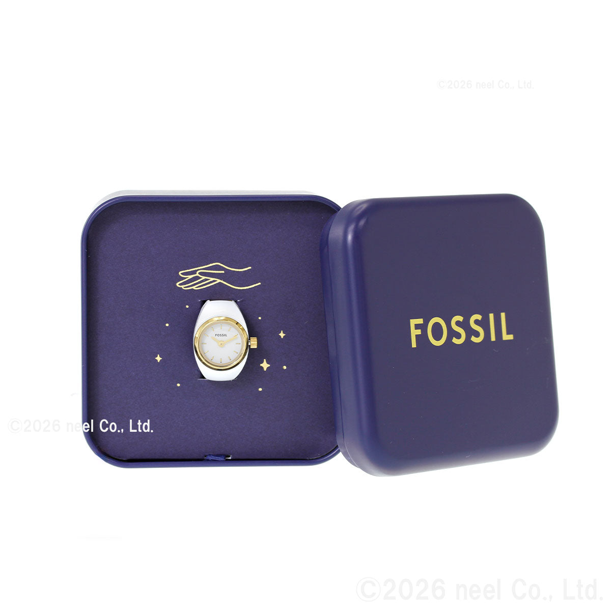 フォッシル FOSSIL リングウォッチ 時計 指輪 レディース 二針 ゴールドトーン ステンレススチール ウォッチリング ES5412
