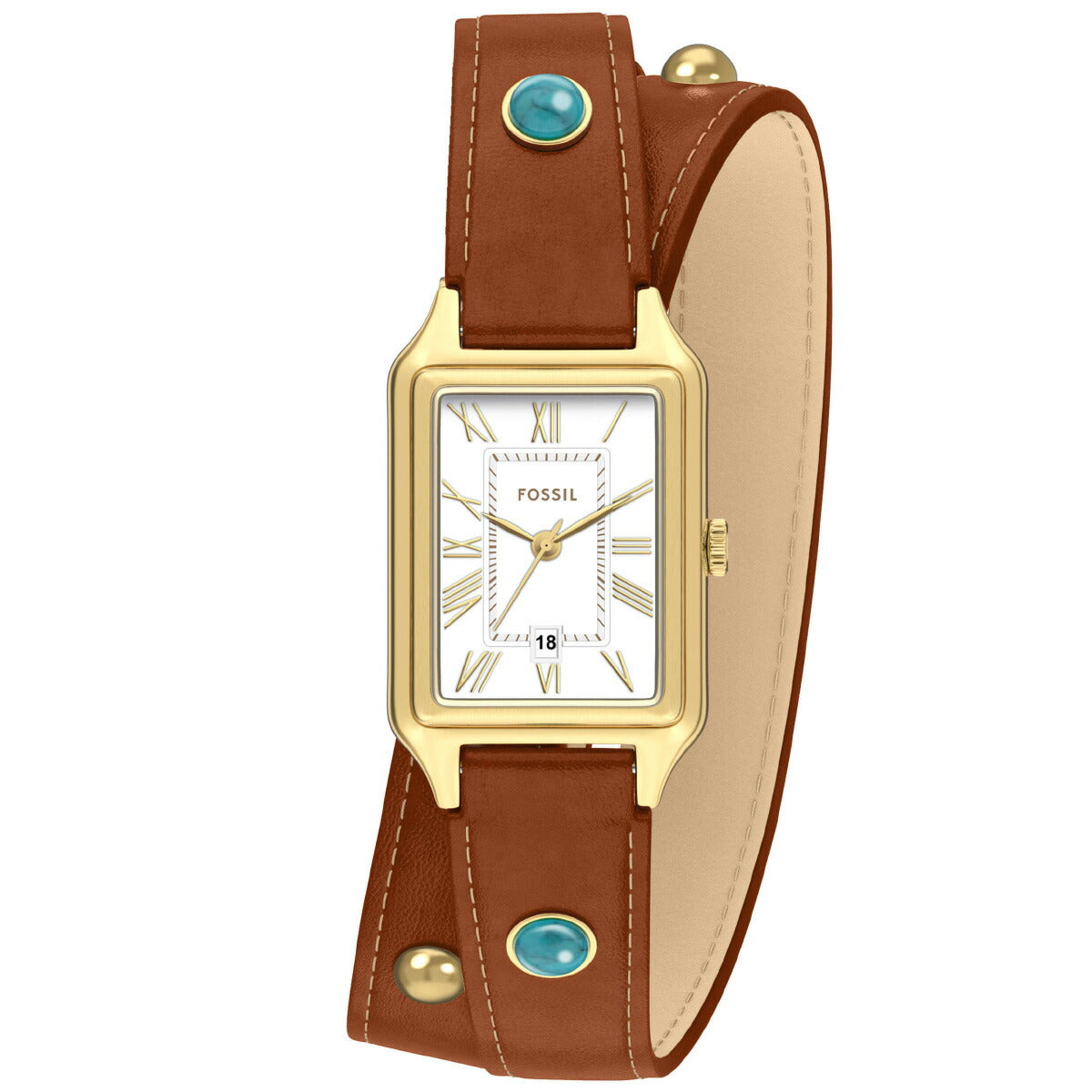 フォッシル FOSSIL 腕時計 レディース RAQUEL 三針デイト ブラウン レザーウォッチ ES5418【2025 新作】