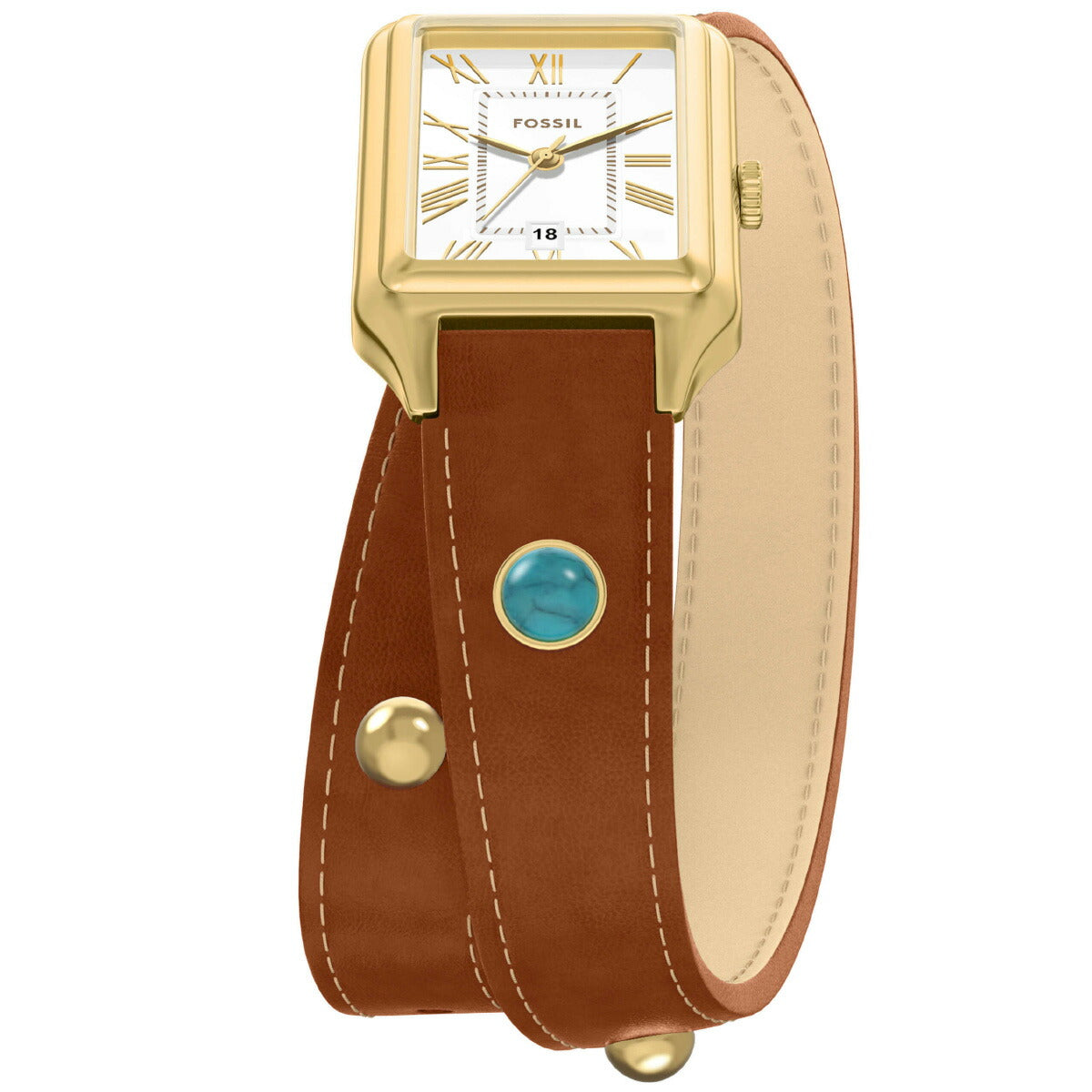 フォッシル FOSSIL 腕時計 レディース RAQUEL 三針デイト ブラウン レザーウォッチ ES5418【2025 新作】