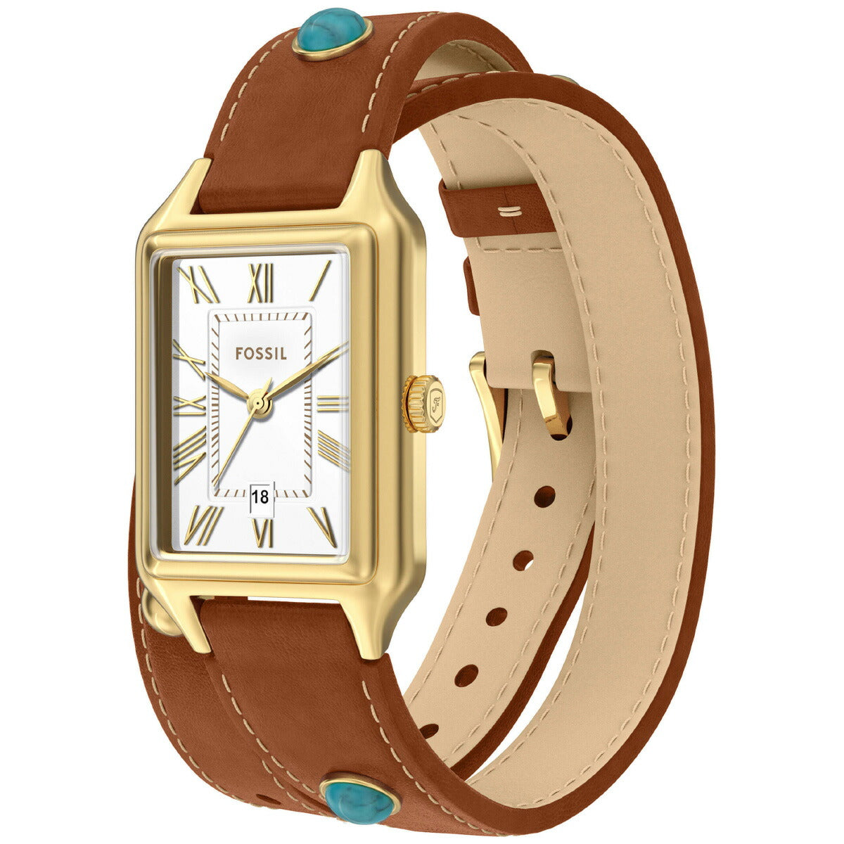 フォッシル FOSSIL 腕時計 レディース RAQUEL 三針デイト ブラウン レザーウォッチ ES5418【2025 新作】