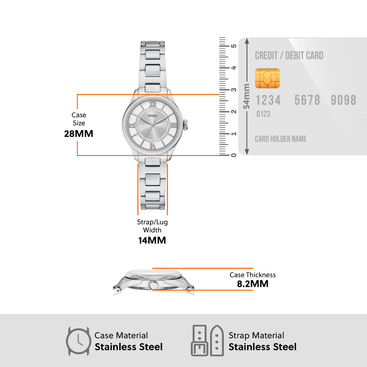 フォッシル FOSSIL 腕時計 レディース GILMORE 三針 ステンレススチールウォッチ ES5419【2025 新作】