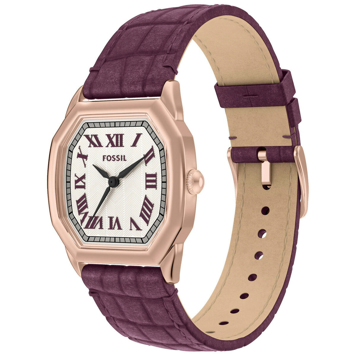 フォッシル FOSSIL 腕時計 レディース HARLOW 三針 バーガンディ クロコレザーウォッチ ES5428【2025 新作】