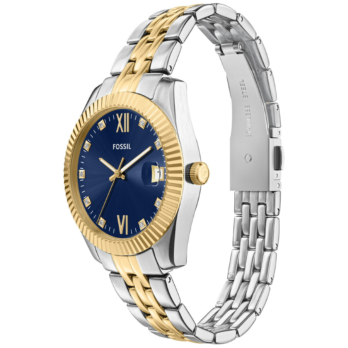 フォッシル FOSSIL 腕時計 レディース SCARLETTE 三針 ツートーン ステンレススチールウォッチ ES5443