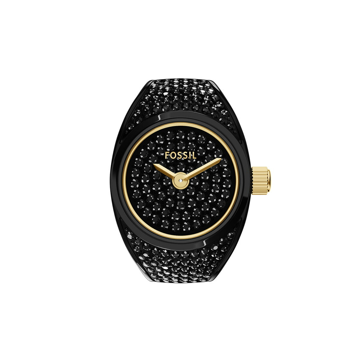 フォッシル FOSSIL 腕時計 レディース ウォッチリング 二針 パヴェ ブラック ステンレススチールウォッチ リングウォッチ ES5449【2025 新作】