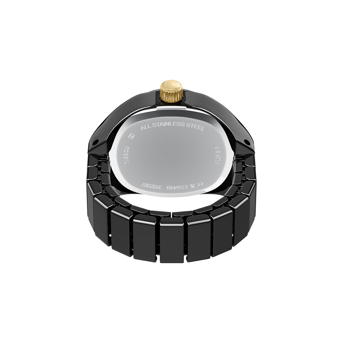 フォッシル FOSSIL 腕時計 レディース ウォッチリング 二針 パヴェ ブラック ステンレススチールウォッチ リングウォッチ ES5449【2025 新作】