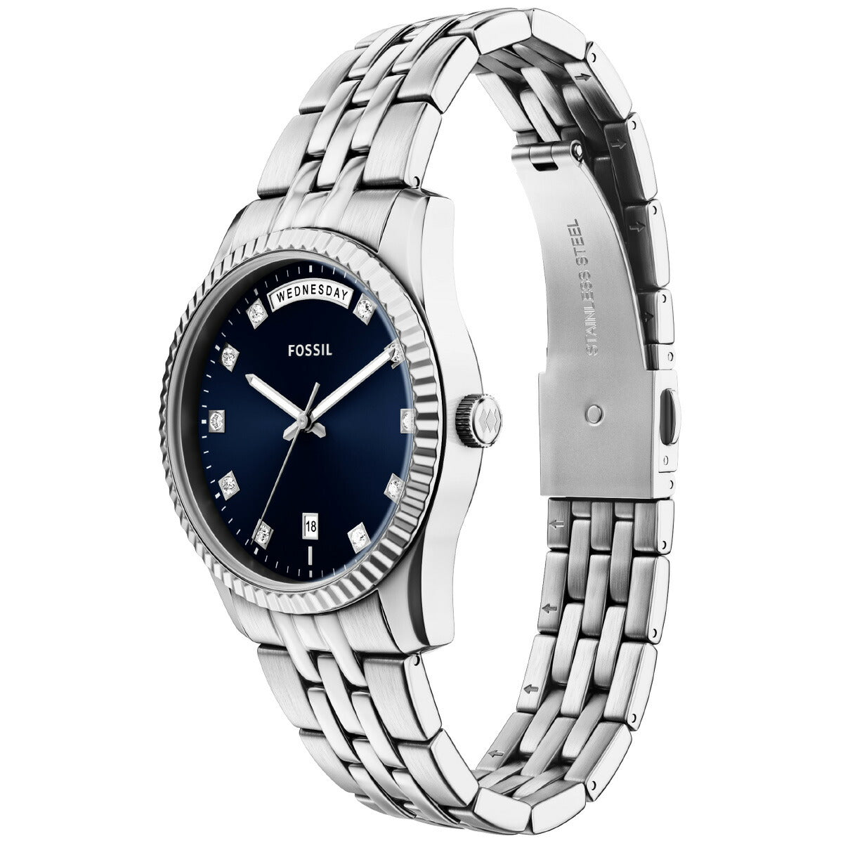 フォッシル FOSSIL 腕時計 レディース SCARLETTE 三針デイデイト ステンレススチール ES5457【2026 新作】