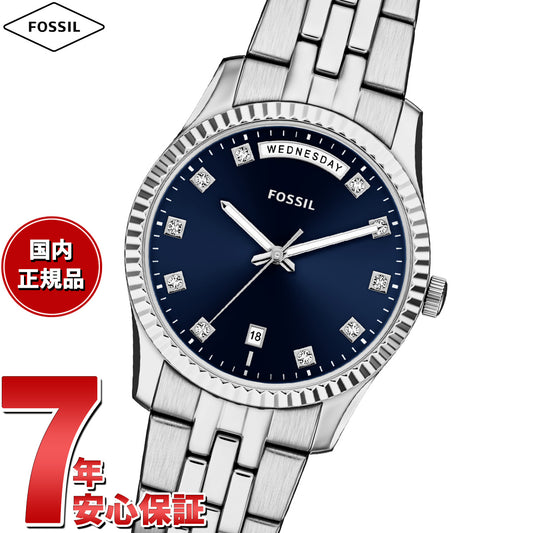 フォッシル FOSSIL 腕時計 レディース SCARLETTE 三針デイデイト ステンレススチール ES5457【2026 新作】