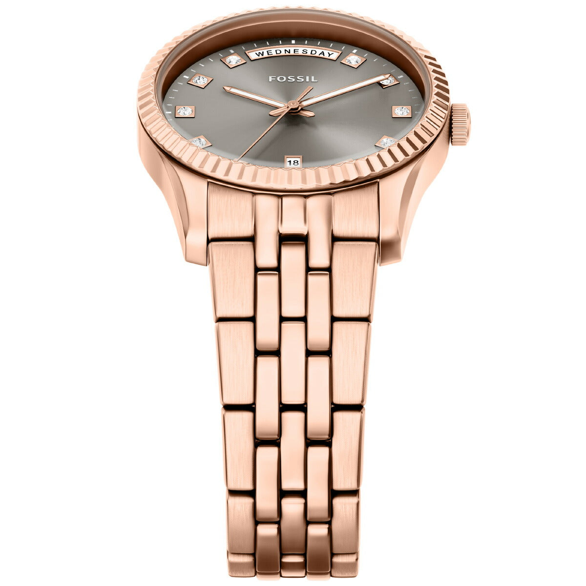 フォッシル FOSSIL 腕時計 レディース SCARLETTE 三針デイデイト ローズゴールドトーン ステンレススチール ES5459【2026 新作】