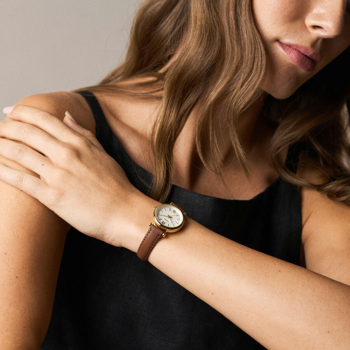 フォッシル FOSSIL 腕時計 レディース CARLIE MINI 三針 ブラウンレザー ES5464【2026 新作】