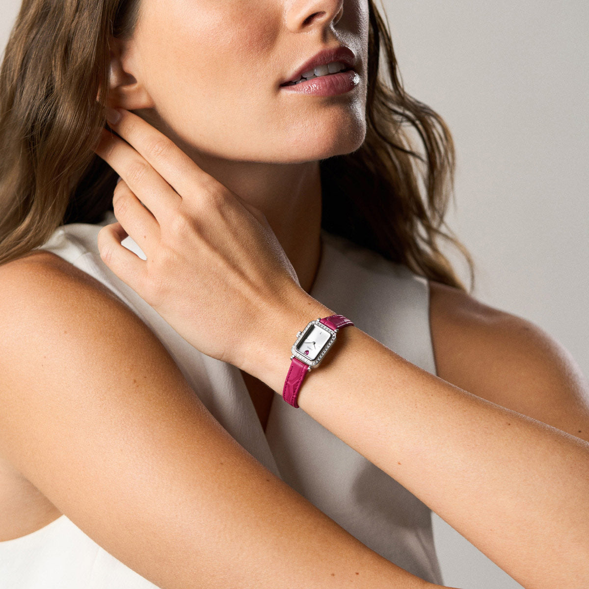 フォッシル FOSSIL 腕時計 レディース RAQUEL 二針 ピンク レザー ES5466【2026 新作】