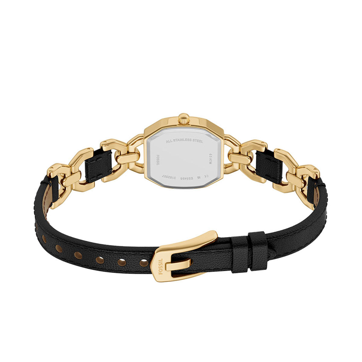 フォッシル FOSSIL 腕時計 レディース HARLOW アナログ ブラックレザー＆ゴールドトーンステンレススチールウォッチ ES5496【2026新作】