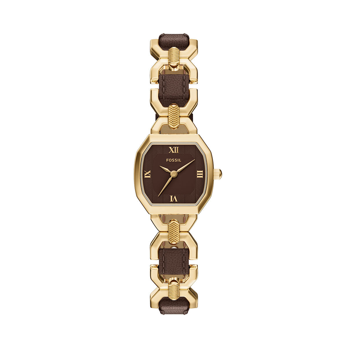 フォッシル FOSSIL 腕時計 レディース HARLOW アナログ ブラウンレザー＆ゴールドトーン ステンレススチールウォッチ ES5497【2026新作】