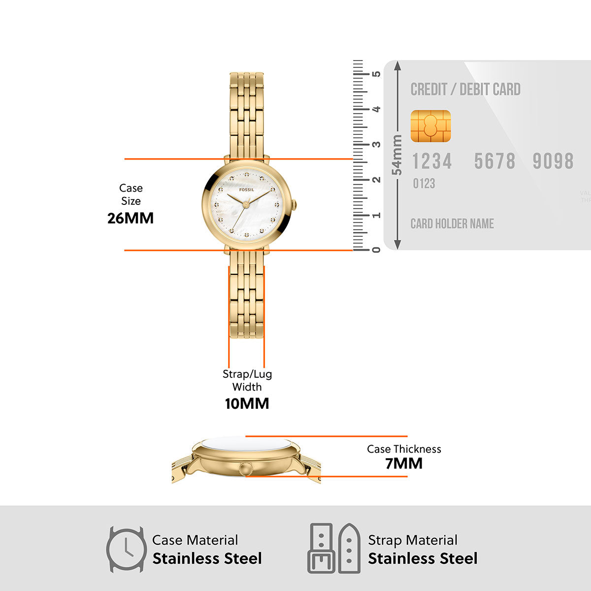 フォッシル FOSSIL 腕時計 レディース HEIDI アナログ ゴールドトーン ステンレススチールウォッチ ES5501【2026新作】