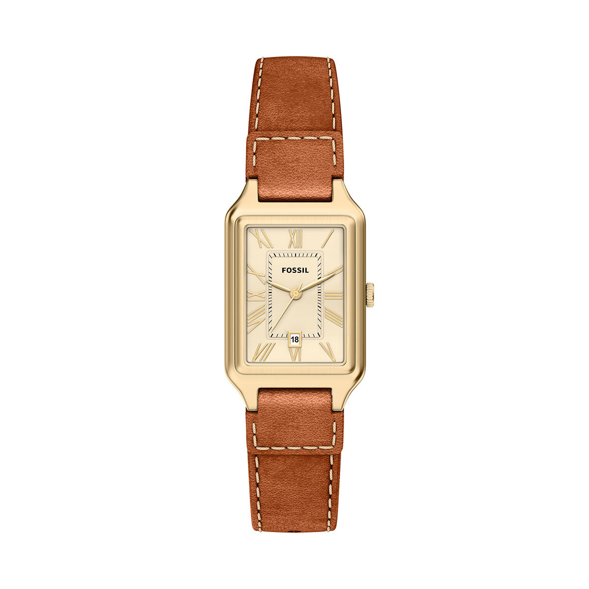 フォッシル FOSSIL 腕時計 レディース RAQUEL デイト アナログ ミディアム ブラウン レザーウォッチ ES5504【2026新作】