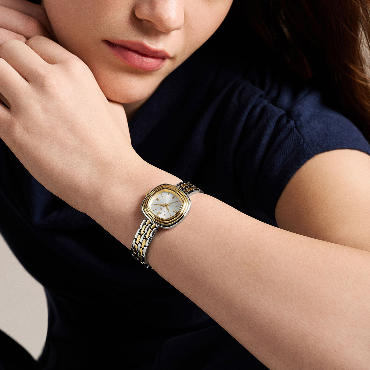 フォッシル FOSSIL 腕時計 レディース EMERSON アナログ ツートーン ステンレススチールウォッチ ES5509【2026新作】