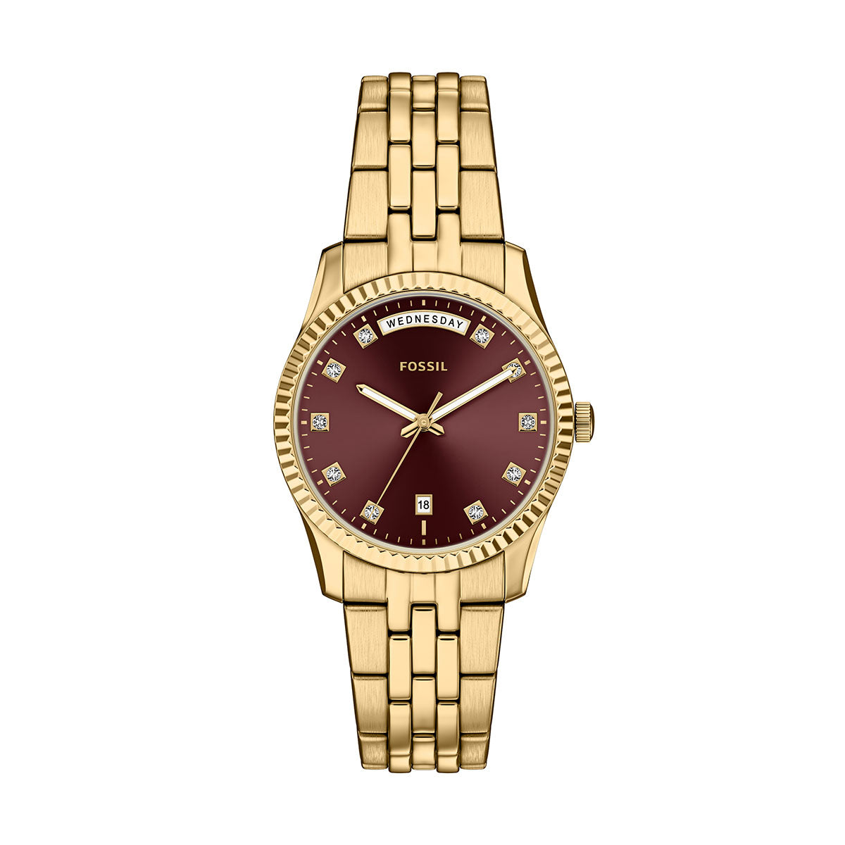 フォッシル FOSSIL 腕時計 レディース SCARLETTE デイデイト アナログ ゴールドトーン ステンレススチールウォッチ ES5514【2026新作】