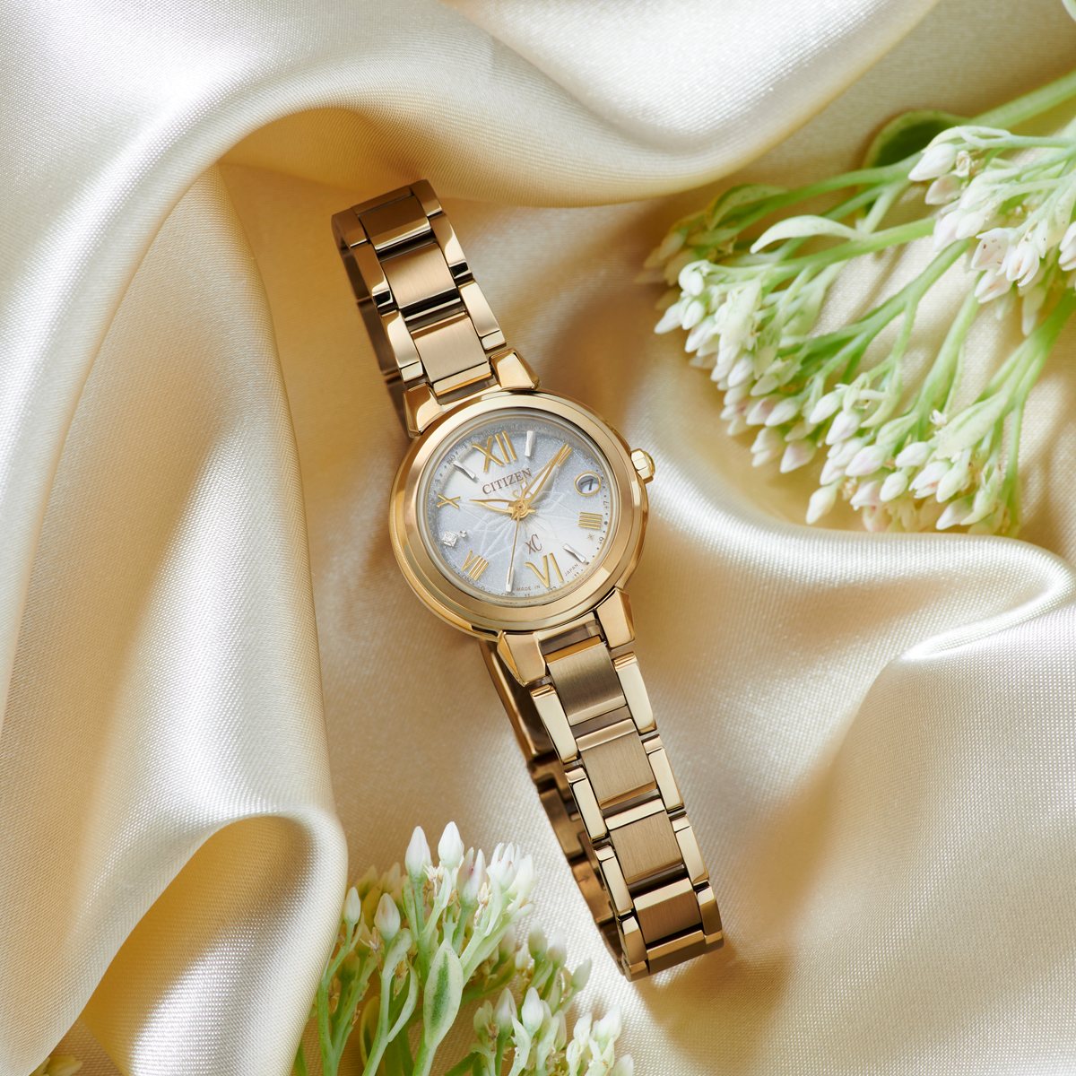 シチズン クロスシー エコドライブ 電波時計 xC 限定 ES9433-56A ハッピーフライト レディース 腕時計 CITIZEN basic collection ミニソル minisol【2025 新作】