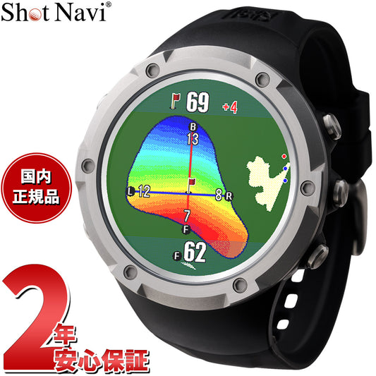 ショットナビ Shot Navi Evolve α エボルブ アルファ 腕時計型 GPS ゴルフナビ 距離測定器 距離計測器 ブラック【2024 新作】
