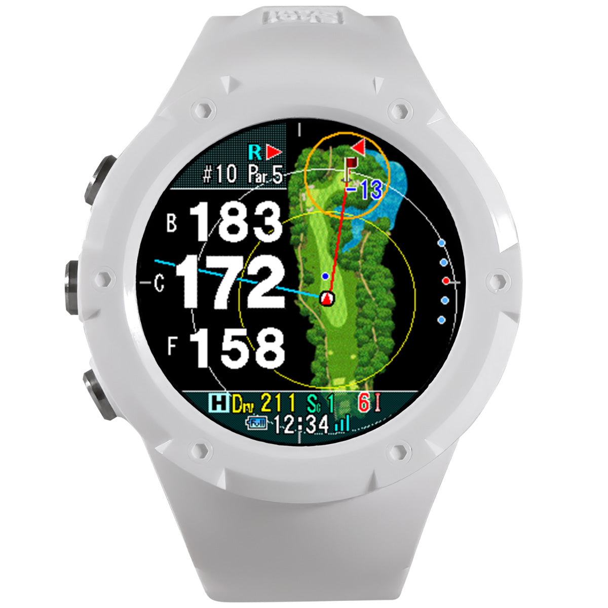 ショットナビ Shot Navi Evolve G2 エボルブ G2 腕時計型 タッチパネル ゴルフ ナビ GPS 距離測定器 距離計測器 ホワイト【2026 新作】【60回分割手数料無料！】