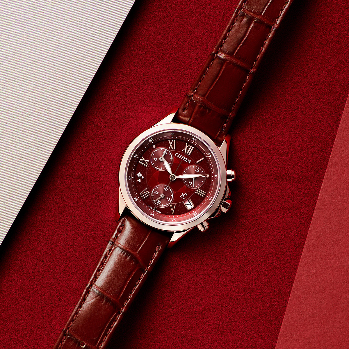 シチズン クロスシー CITIZEN xC エコドライブ ソーラー クロノグラフ 限定モデル 腕時計 レディース basic collection FB1405-15W【2026 新作】