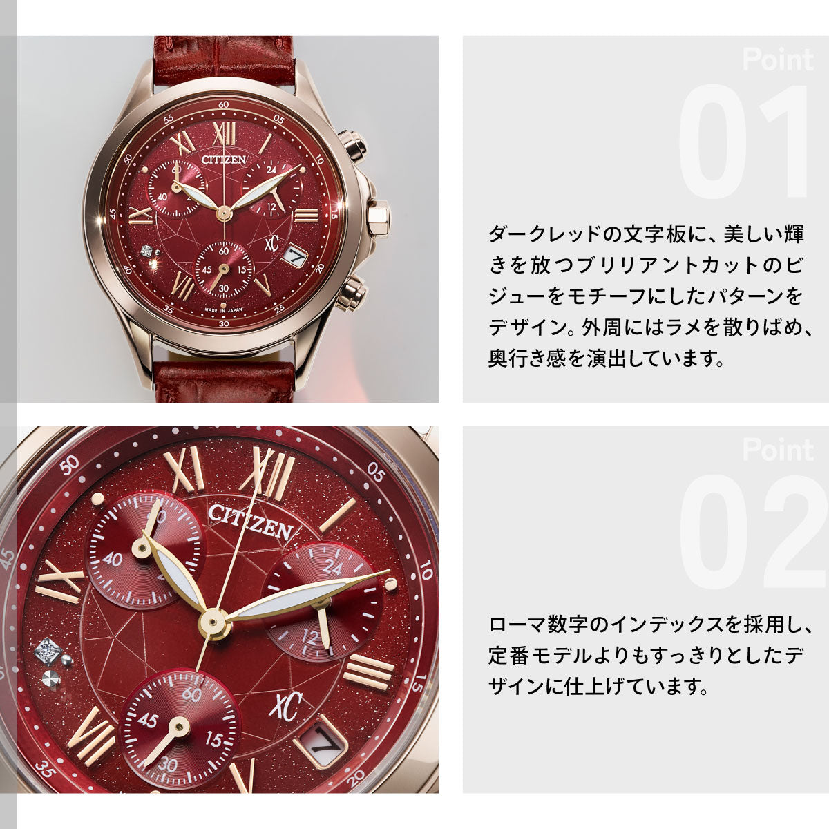 シチズン クロスシー CITIZEN xC エコドライブ ソーラー クロノグラフ 限定モデル 腕時計 レディース basic collection FB1405-15W【2026 新作】