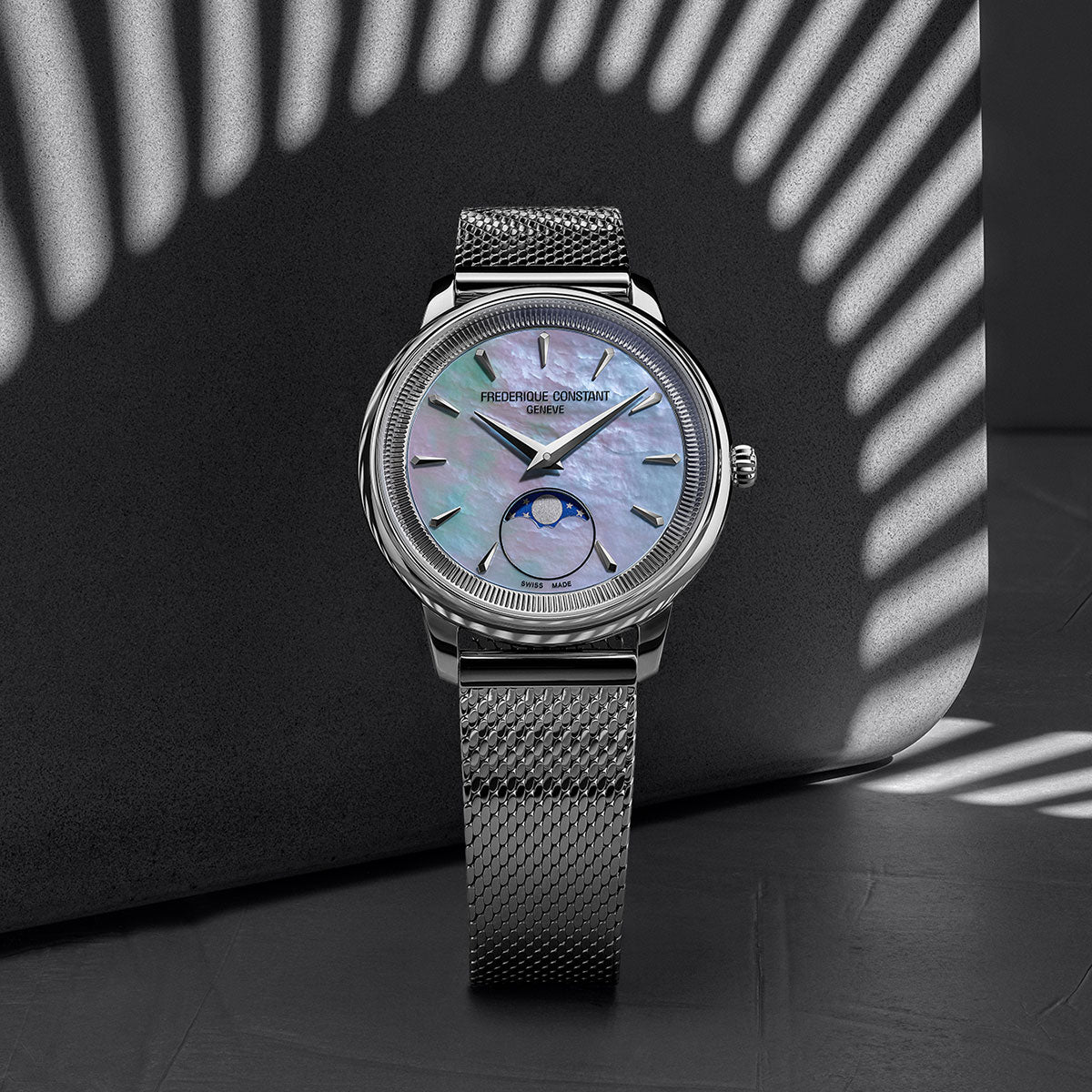 フレデリック・コンスタント FREDERIQUE CONSTANT クラシック モネータ ムーンフェイズ FC-206MPLB2S6B 腕時計 レディース【2026 新作】【60回分割手数料無料！】