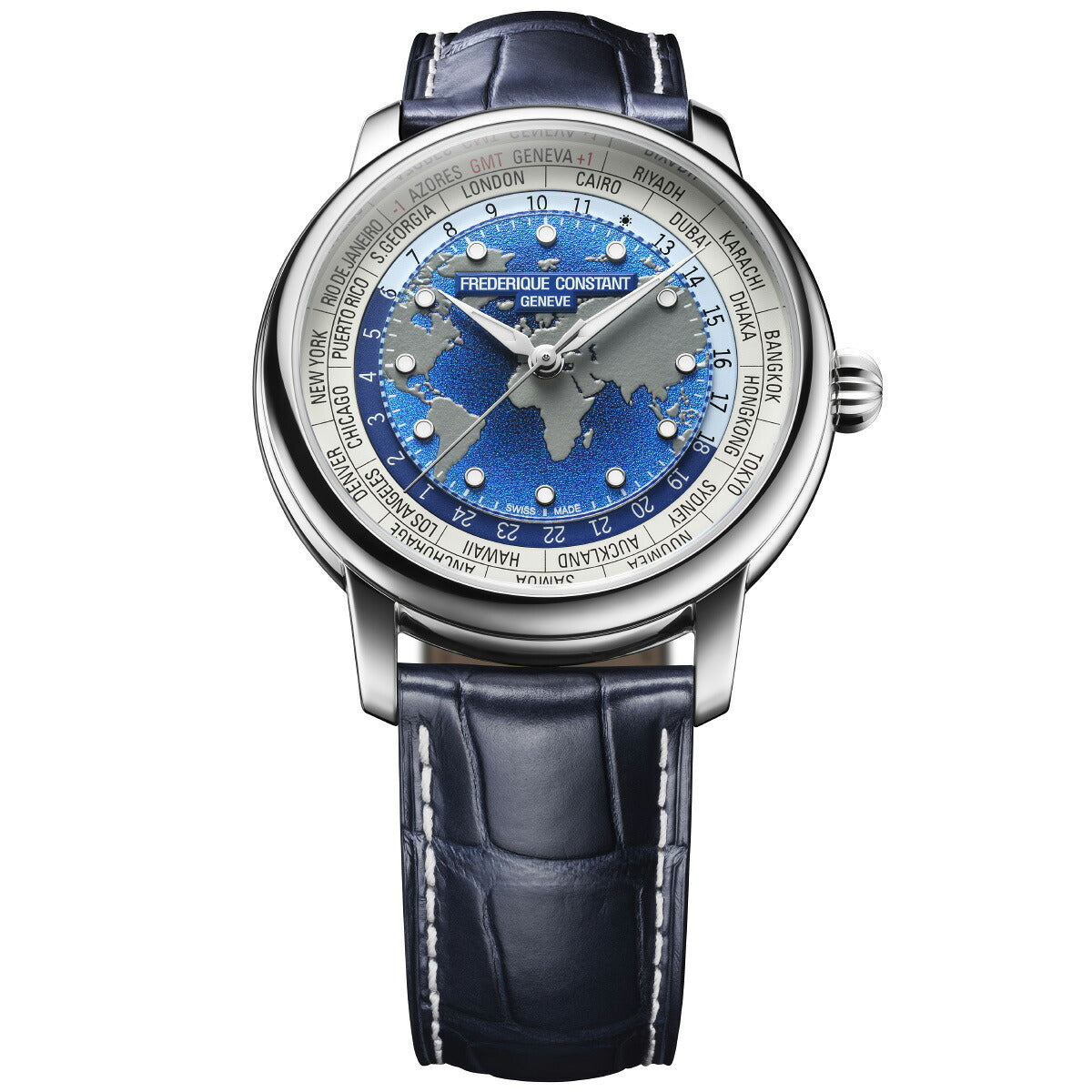 フレデリック コンスタント FREDERIQUE CONSTANT クラシック ワールドタイマー マニュファクチュール FC-719BLW3H6 腕時計 フレデリックコンスタント【2026 新作】【60回分割手数料無料！】