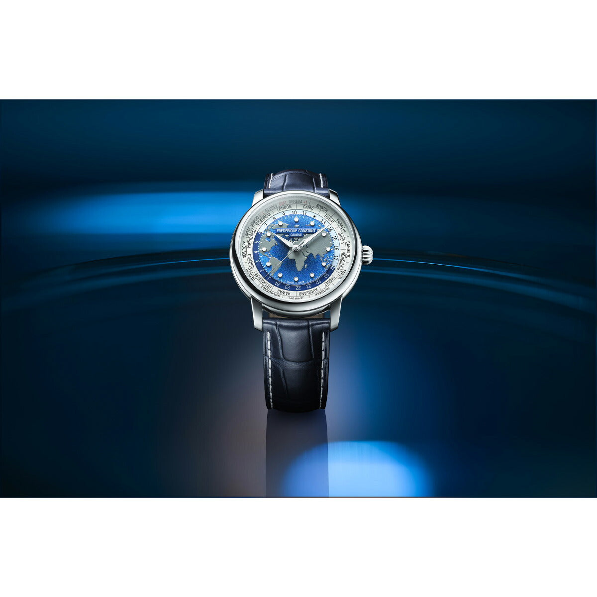 フレデリック コンスタント FREDERIQUE CONSTANT クラシック ワールドタイマー マニュファクチュール FC-719BLW3H6 腕時計 フレデリックコンスタント【2026 新作】【60回分割手数料無料！】