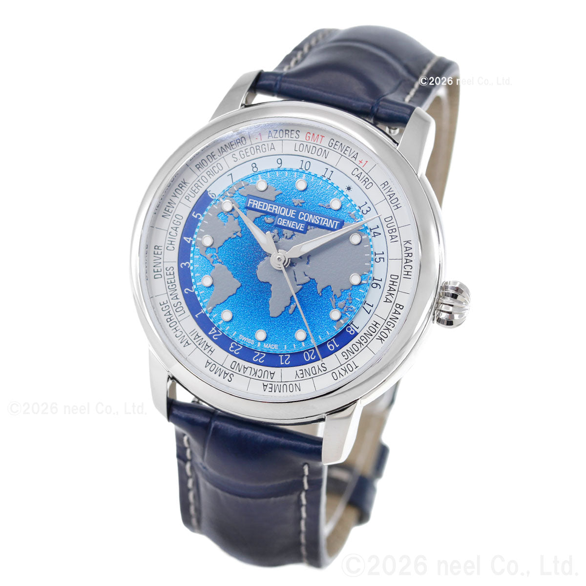 フレデリック コンスタント FREDERIQUE CONSTANT クラシック ワールドタイマー マニュファクチュール FC-719BLW3H6 腕時計 フレデリックコンスタント【2026 新作】【60回分割手数料無料！】