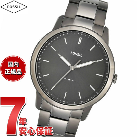 フォッシル FOSSIL 腕時計 メンズ THE MINIMALIST 三針 スモークステンレススチールウォッチ FS5459
