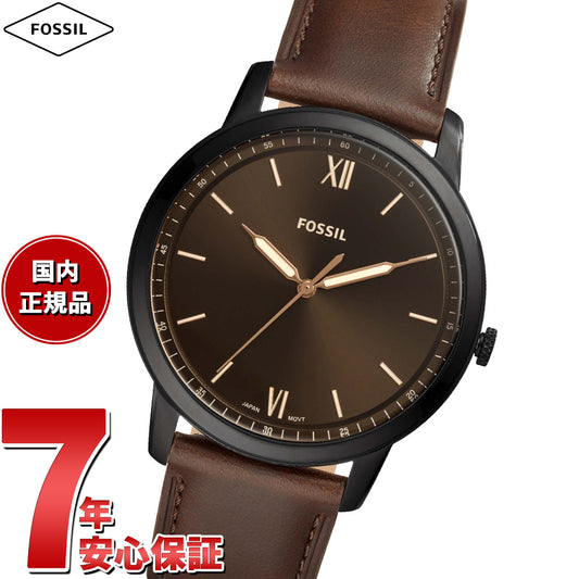 フォッシル FOSSIL 腕時計 メンズ MINIMALIST 三針 ブラウンレザーウォッチ FS5551