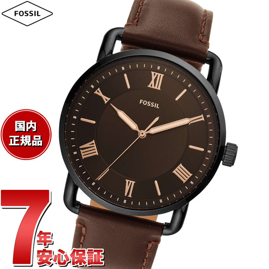 フォッシル FOSSIL 腕時計 メンズ COPELAND 42mm 三針 ブラウンレザーウォッチ FS5666