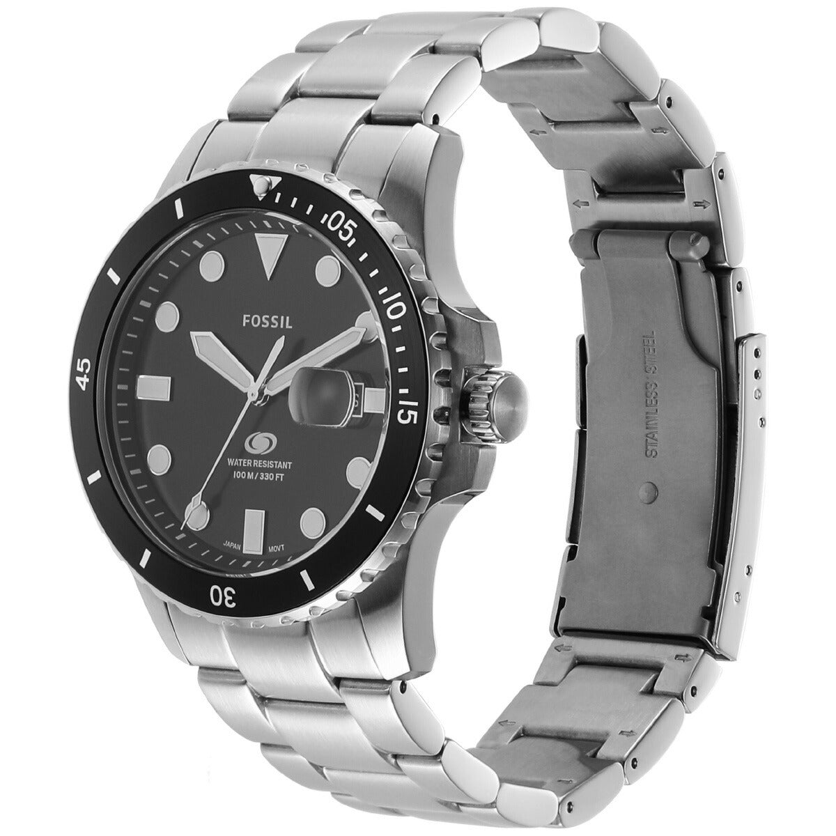 フォッシル FOSSIL 腕時計 メンズ FOSSIL BLUE DIVE 三針デイト ステンレススチールウォッチ FS6032