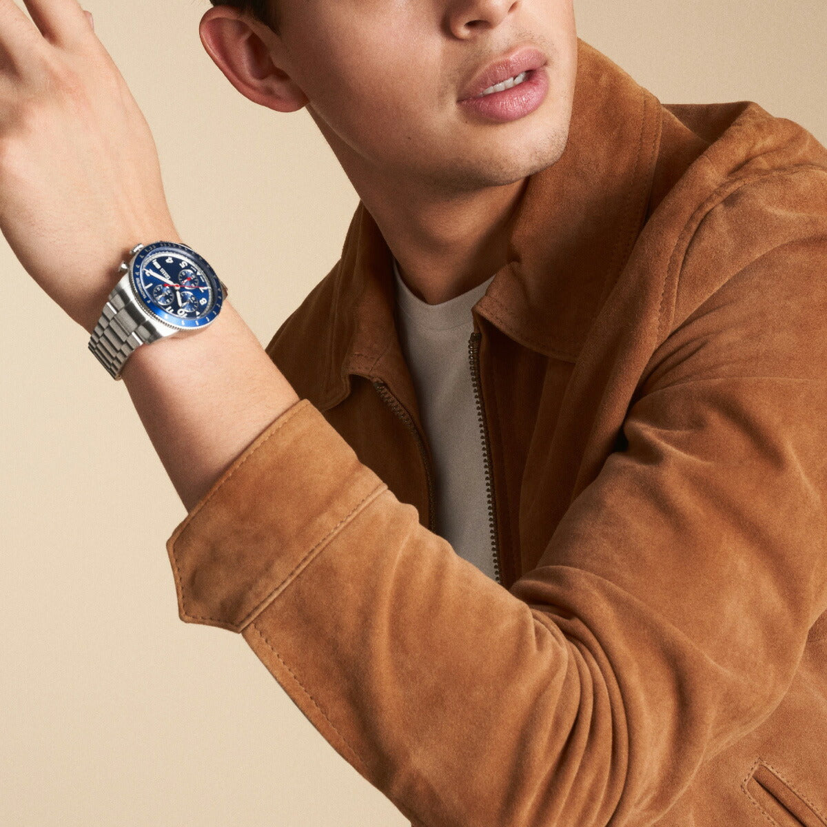 フォッシル FOSSIL 腕時計 メンズ SPORT TOURER クロノグラフ ステンレススチールウォッチ FS6047