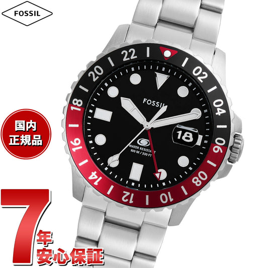 フォッシル FOSSIL 腕時計 メンズ BLUE GMT ステンレススチールウォッチ FS6092